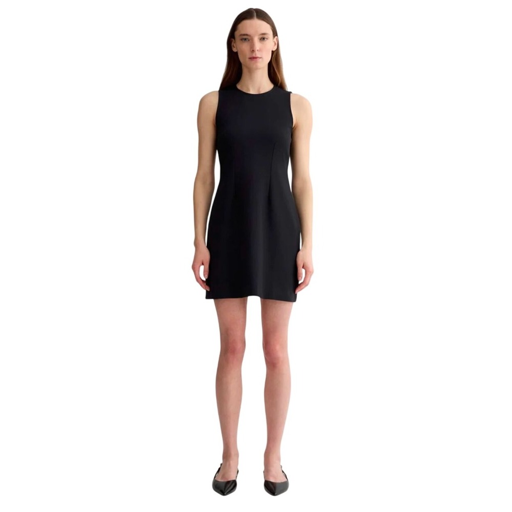 Everlane The Dream Shift Dress Womens Medium Black NEW LBD Quiet Luxury - Picture 2 of 11